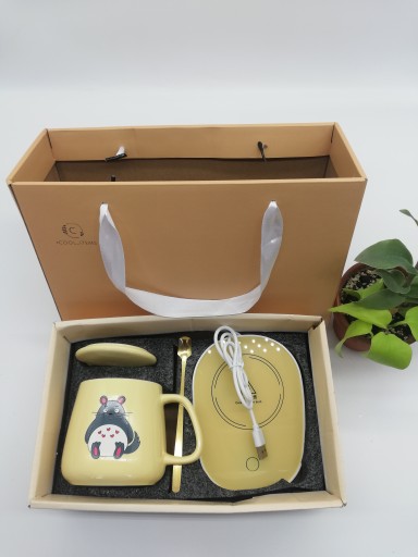 НАБОР ПОДОГРЕВАТЕЛЯ ДЛЯ КОФЕ/ЧАЯ КРУЖКА ЛОЖКА USB-КАБЕЛЬ В ПОДАРОК