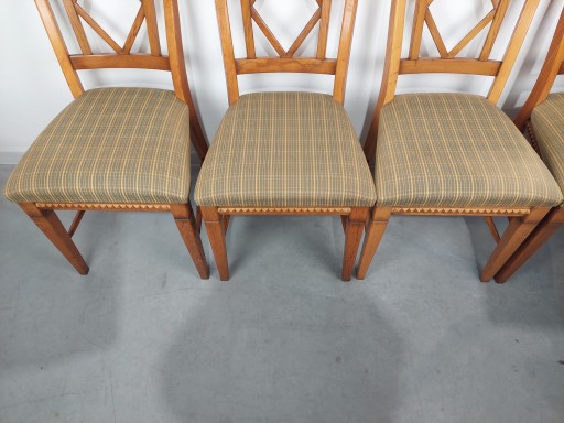 STYLOWY DĘBOWY KOMPLET RUSTYKALNY STÓŁ i 6 KRZESEŁ DĄB
