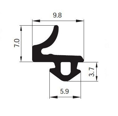 Uszczelka uszczelki okna PCV S-835 STOMIL VEKA 1mb