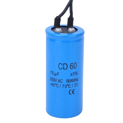 CD60 75 мкФ 250 В Конденсатор запуска двигателя переменного тока Конденсатор 75MFD