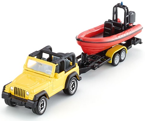 SIKU 1658 JEEP WRANGLER с прицепом и лодкой |1:87