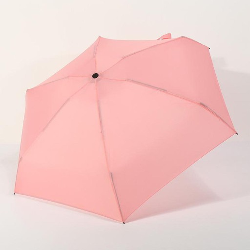 Wiatroodporny parasol podróżny Kompaktowy, składany, różowy
