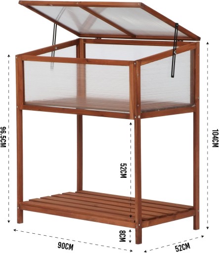 Best Goods Inspekt Деревянная теплица с полкой 104х90х52см