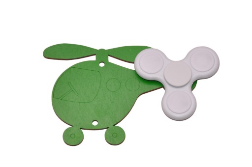 ZIELONY HELIKOPTER + BIAŁY SPINNER NA TABLICĘ MANIPULACYJNĄ