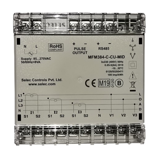 Miernik parametrów sieci MFM384-C-CU-MID Selec