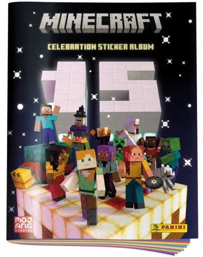 ALBUM NA NAKLEJKI MINECRAFT 15-LECIE + 6 SASZETEK MEGA ZESTAW STARTOWY