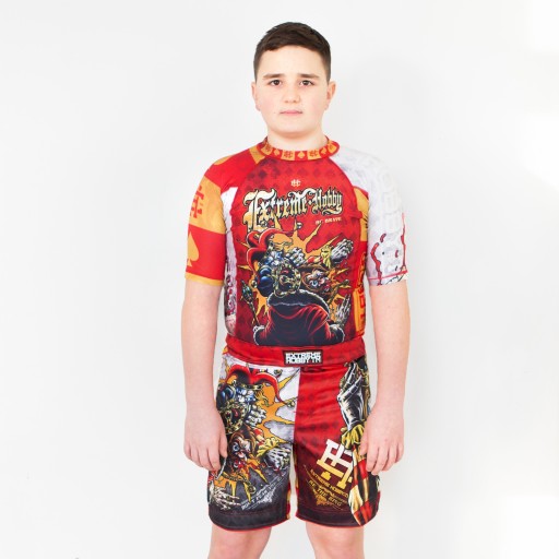 Koszulka rowerowa dziecięca KILLER CARDS 128 EXTREME HOBBY
