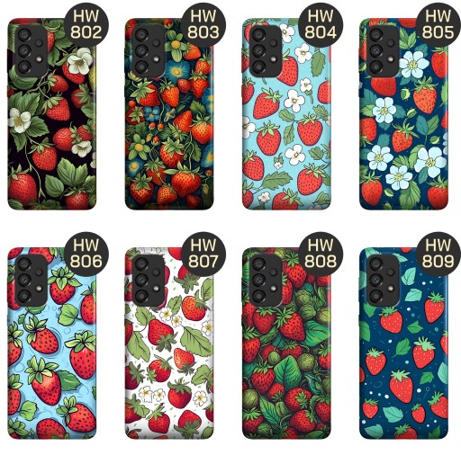 ETUI DO SAMSUNG GALAXY A33 5G WZORY TRUSKAWKI POZIOMKI OWOCE OBUDOWA CASE