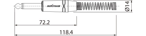 РАЗЪЕМ БОЛЬШОЙ РАЗЪЕМ 6.3 MONO ROXTONE RJ2PP-NN