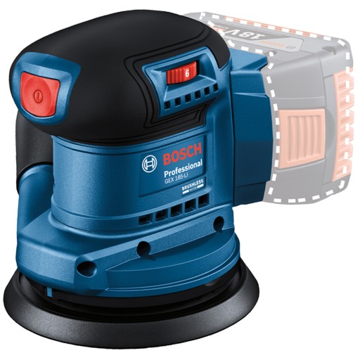ЭКСЦЕНТРИЧЕСКАЯ КАЧЕСТВЕННАЯ ШЛИФОВАЛЬНАЯ МАШИНА BOSCH GEX 185-LI 18V аккумулятор + БЕСПЛАТНО!!!