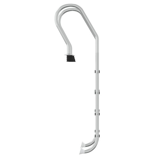 vidaXL Лестница для бассейна 54x38x184,5 см, нержавеющая сталь 304