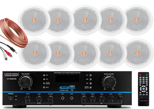 ПОТОЛОЧНАЯ АУДИОСИСТЕМА JBL С 10 ДИНАМИКАМИ РЕСТОРАН