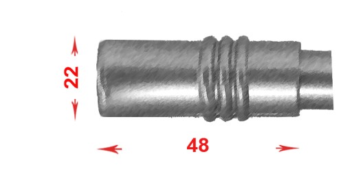 Karnisz PRO metal fi16 pojedyńczy 470 cm bez kółek