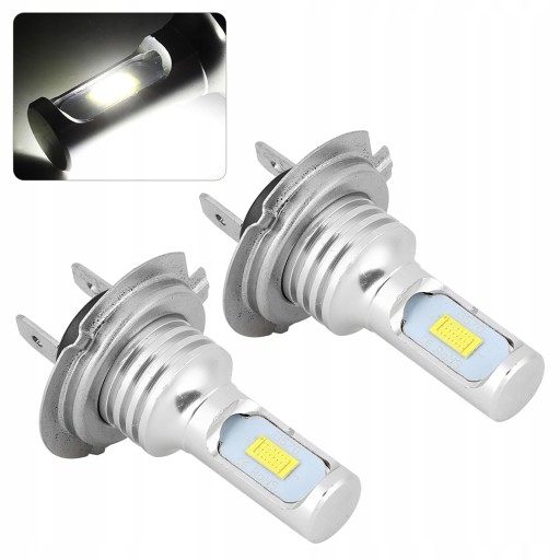 2 ŻARÓWKA LED H7 12-24V 80W 6000K BIAŁA