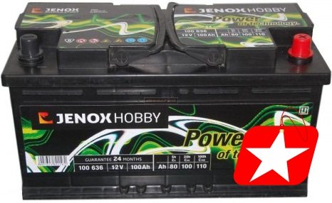 JENOX HOBBY 100AH ​​12V АККУМУЛЯТОРНЫЕ ЛОДКИ ЯХТЫ