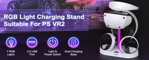 ЗАРЯДНАЯ СТАНЦИЯ RGB ДЛЯ PS VR2 ЗАРЯДНАЯ ДОК-ДОК PS VR2
