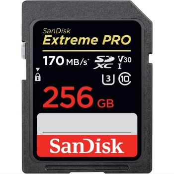 SD-карта SanDisk Extreme PRO 256 ГБ 170 МБ/с