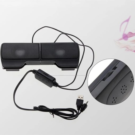 Портативный мини-USB стереодинамик для ноутбука, ноутбука, ПК, экран, клипса