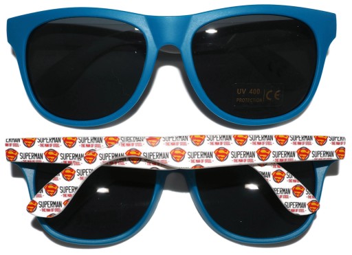 ДЕТСКИЕ СИНИЕ СОЛНЦЕЗАЩИТНЫЕ ОЧКИ SUPERMAN UV 400