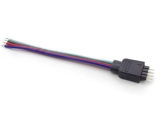 Разъем для светодиодной ленты RGB 4-PIN «папа», кабель 10см