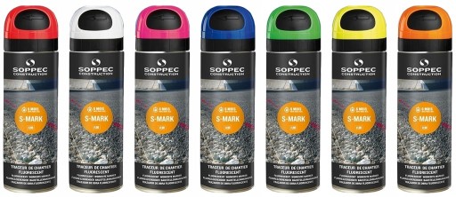 Краска флюогеодезическая Soppec, розовая, 500 мл.