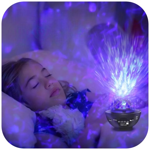 PROJEKTOR GWIAZD NIEBA LAMPKA NOCNA LED USB C RZUTNIK DLA DZIECI RGB +PILOT