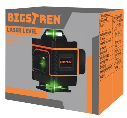 LASER LEVEL Самовыравнивающийся CROSS LASER 16 линий 360 4D SET