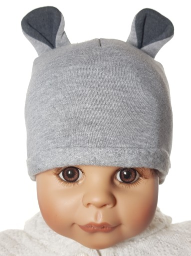 ШАПКА МИККИ МАУСА ИЗ ПОЛЬСКОГО ХЛОПКА 3-12M-CA 7WZ ДЛЯ ДЕВОЧКИ, РОЗОВАЯ
