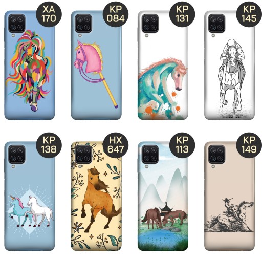 ETUI DO SAMSUNG GALAXY A12 / M12 WZORY KONIE KUCE PEGAZY OBUDOWA POKROWIEC