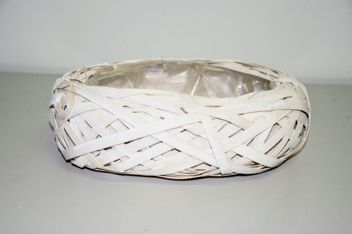 БЕЛЫЙ ДЕРЕВЯННЫЙ ГОРШОК 21x26x8 СМ