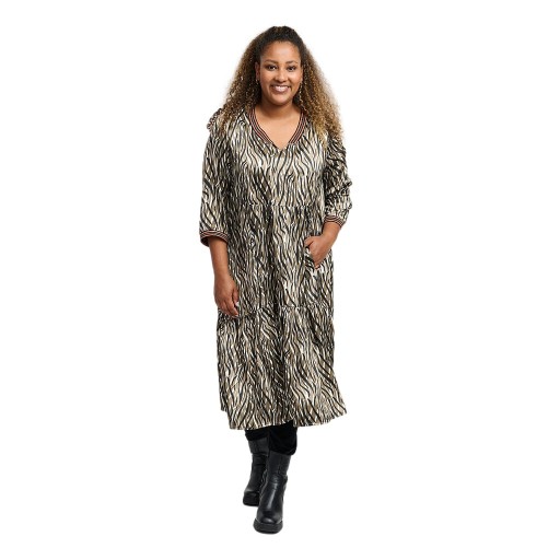 WIZYTOWA ORYGINALNA SUKIENKA WZÓR POŁYSK PLUS SIZE V286 44