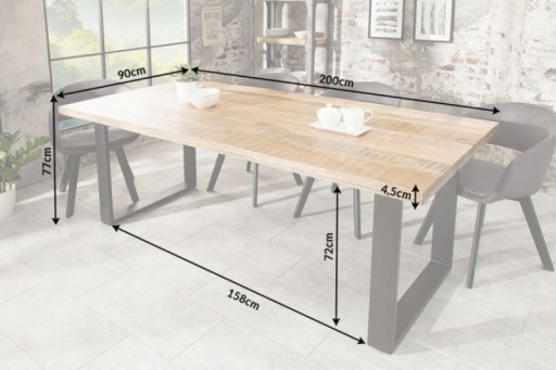 IRON Craft TABLE 200см дерево МАНГО Дизайн LOFT