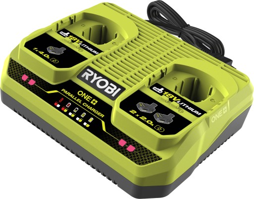 RYOBI ДВОЙНОЕ ЗАРЯДНОЕ УСТРОЙСТВО 18V ONE+ RC18240G ДВОЙНОЙ ЗАРЯДНЫЙ ПОРТ