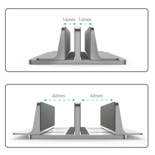 Двойная алюминиевая подставка для ноутбука MacBook СЕРОГО цвета