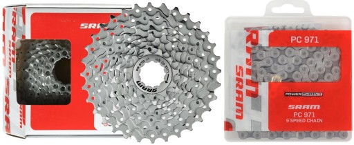 Комплект кассет SRAM PG-970 9-скоростной 11-34T с цепью + PC-971