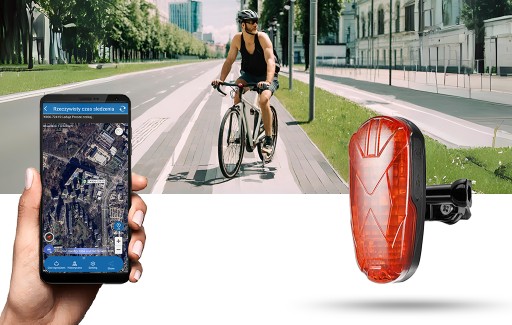LOKALIZATOR ROWEROWY GPS LAMPKA WÓZKA OBSERWACJA ONLINE POLSKA APLIKACJA