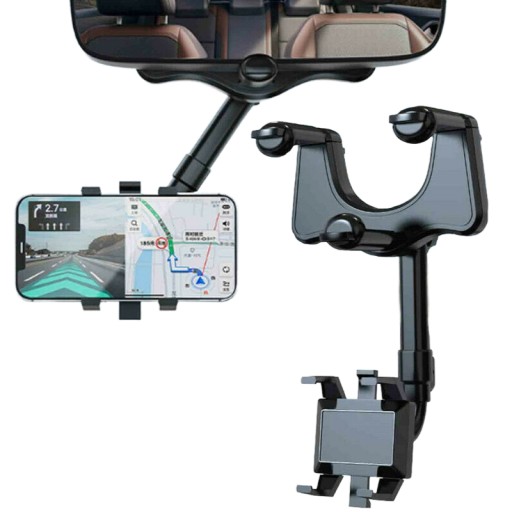 Автомобильный держатель для телефона с регулировкой на 360°, для зеркала заднего вида