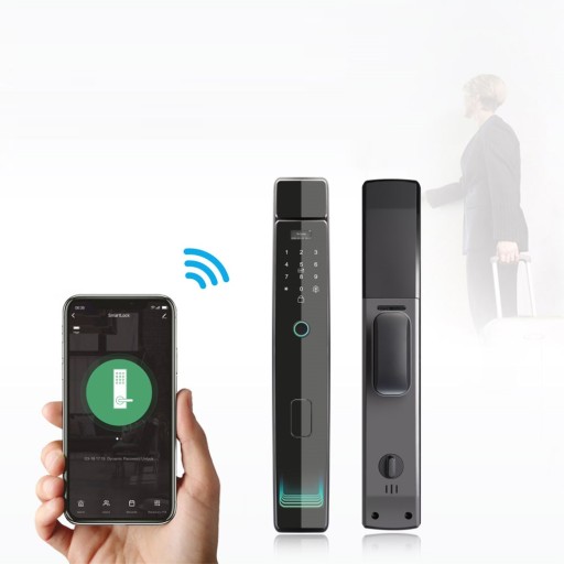 ЭЛЕКТРОННЫЙ ДВЕРНОЙ ЗАМОК, РУЧКА, КОД+WiFi+RFID