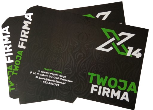 TECZKA firmowa A4 FOLIOWANA + Lakier UV 250 sztuk