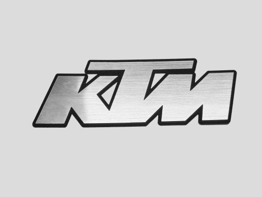 Наклейка-эмблема KTM 44 x 15 мм *СЕРЕБРЯНЫЙ