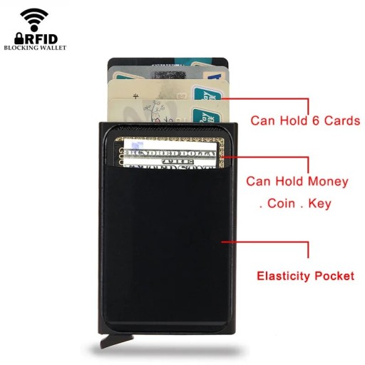 Смарт-кошелек DIENQI Rfid, металлический тонкий держатель для карт, тонкий Sl