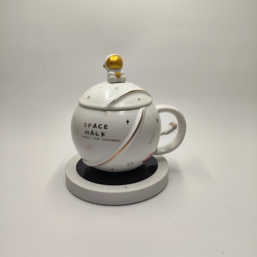 КЕРАМИЧЕСКАЯ кружка с подогревом, ложка, USB-КАБЕЛЬ, рождественская кружка ПЛАНЕТА