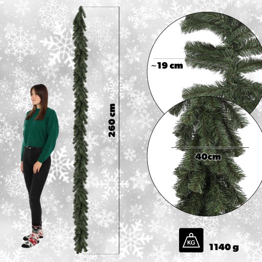 ЕЛОЧНАЯ ГИРЛЯНД 260 СМ, ИСКУССТВЕННАЯ