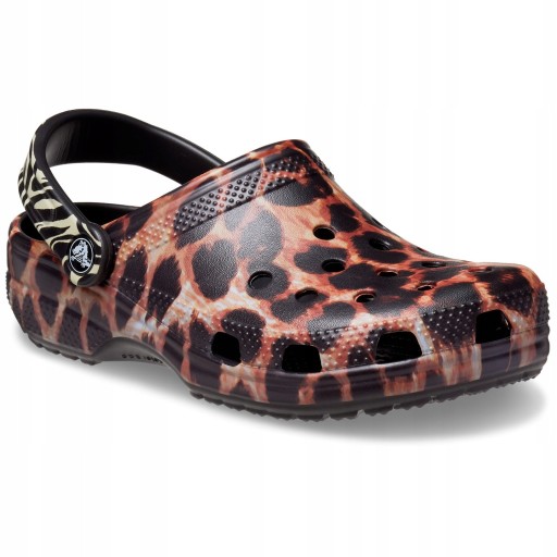 DAMSKIE KLAPKI CROCS BUTY W PANTERKE NA LATO