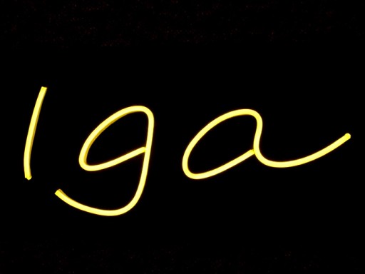 NIGA NEON LED FLEX INscription Iga DECORATION 500 X 200MM