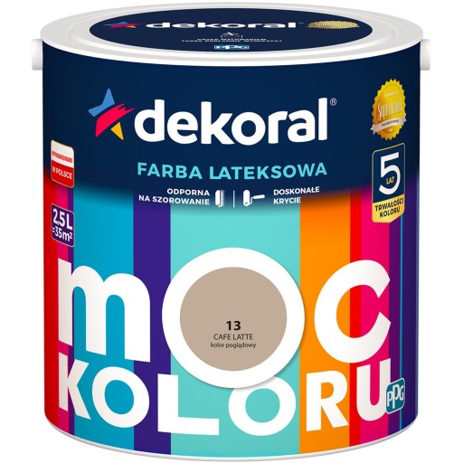 Краска для стен Dekoral Power of Color 2,5л 13 лет