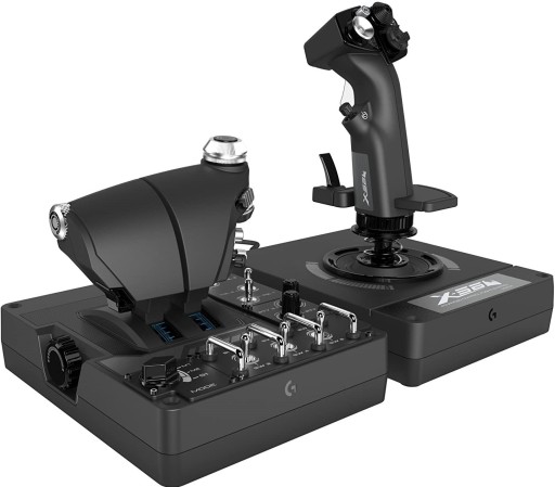 Джойстик LOGITECH G Saitek PRO X56 H.O.T.A.S RGB для моделирования полета