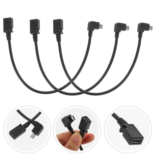3 шт. Угловой кабель Micro USB Кабель Micro USB