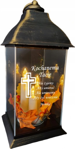 ZNICZ LAMPION stroik z GRAWEREM dla dziadka babci