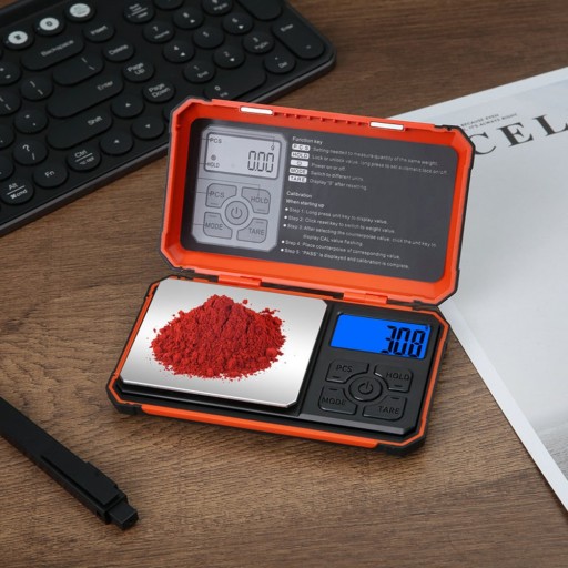 Waga 500g 0,5kg 0,01g elektroniczna przenośna draVires + naklejka